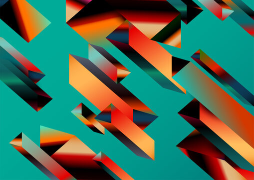 Isometric Triangles With Bright Line Gradients.