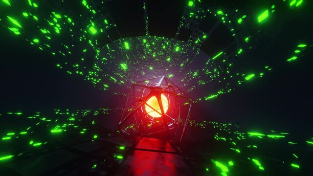 3d animation alien quantum computer hive mind seamless loop