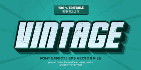 Retro vintage text effect editable text style