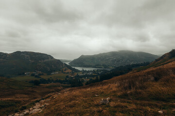 mountain landscape with clouds
