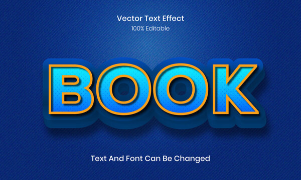 Book 3d editable Text effect template