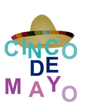 Cinco de Mayo. National Mexican holiday card. vector