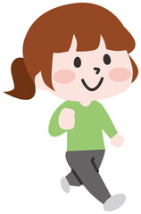 二頭身_歩く女性