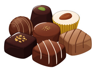 高級なチョコレートのイラスト_バレンタイン