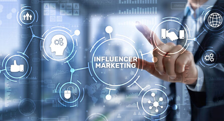 Influencer marketing concept. Business Internet concept