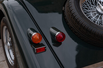 Taillights of a vintage car