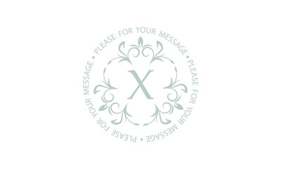 Elegant monogram design with letter X. Branded logo of restaurant, hotel, company, business.