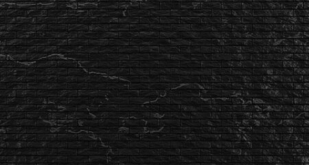 Empty Dark gray brick wall background, 3d rendering