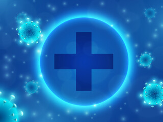 Fototapeta premium 2D illustration medical structure background