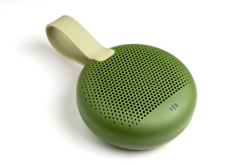 Portable Bluetooth speaker on white background