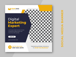 Obraz premium Corporate business digital marketing social media post template