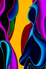 Creative painting colorful abstract on background, Abstract color  background design,