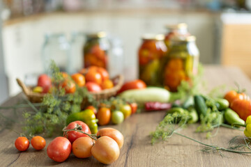 preservation of tomatoes and cucumbers