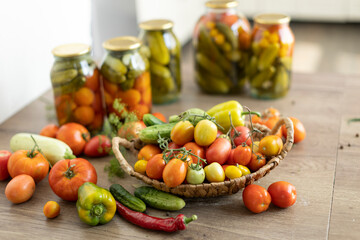 preservation of tomatoes and cucumbers