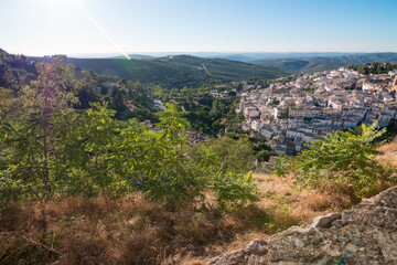 rural village between the mountains