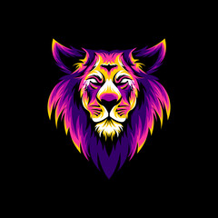 Tiger Illustration Colorful Design Vector