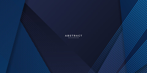 Abstract blue background geometric dark blue background texture with overlap layers. Abstract polygonal pattern luxury dark blue background