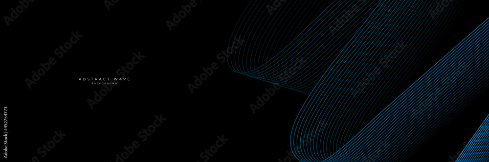 Wall mural futuristic technology style background. beautiful wave shape array of glowing dots. wave abstract pa