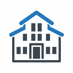 Real estate icon. Vector and glyph