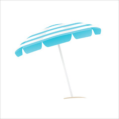 Beach Umbrella Pattern, Striped Umbrella, Beach Day, Umbrella Pattern, Shade, Parasol Icon, Ocean Striped Umbrella Vector Icon Symbol Illustration