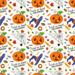 seamless pattern 1 for the Halloween holiday the background is isolated