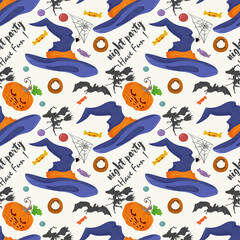 seamless pattern 4 for the Halloween holiday the background is isolated