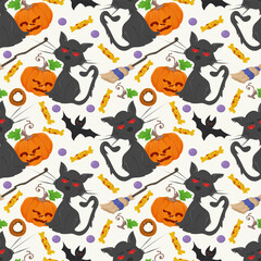 seamless pattern 5 for the Halloween holiday the background is isolated