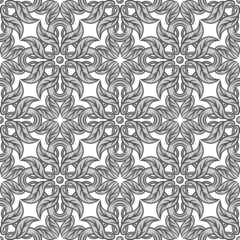 Portuguese azulejo ceramic tile seamless pattern. Mediterranean traditional ornament. Italian pottery or spanish majolica.