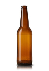 empty brown beer bottle