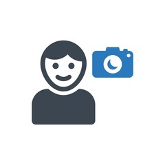 Cameraman photographer icon