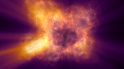 Fototapeta premium fire flame explosion in space