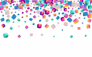 Holographic Element Vector White Background.