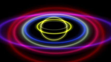 Naklejka premium Abstract atom color rings background