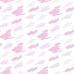 Cute, delicate seamless pattern with on a white background in pastel color.