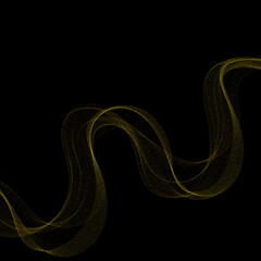 Gold wave on a black background. Elegant wave. Design element. eps 10