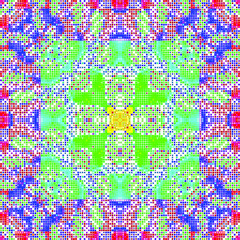 Creative mosaic pattern colored squares. Colored art festival abstract pixel symmetrical background. RGB pattern.  Colorful beautiful tiles. Modern art color pattern ornament decorative illustration.