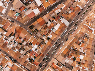vista aérea de un pequeño pueblo de Granada