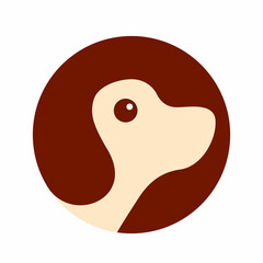 Dog Pet Circle Logo Icon Design