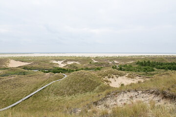 Fototapeta na wymiar Panorama über die Dünen auf der Insel Amrum