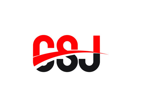 CSJ Letter Initial Logo Design Vector Illustration
