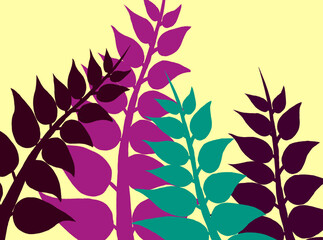 purple, pink and blue plants