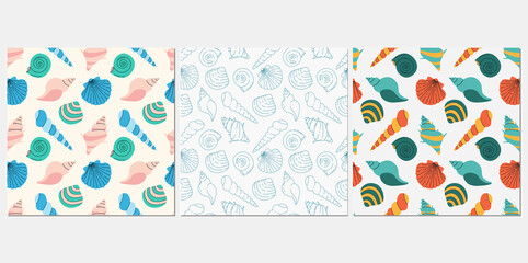 Underwater sea life seamless pattern vector illustration. Crabs, crayfish and starfish texture design. Summer beach background. Aquatic wildlife wrapping.