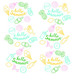 Summer lettering for print on the theme of weekends, seaside holidays, vacations.