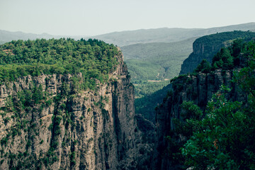 beautiful mountain view no people on the edge