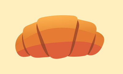 Croissant. Vector illustration isolated on a light background.