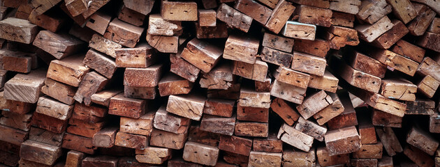 Wooden stack background. raw material for construction.	

