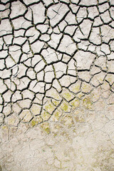 Abstract textures of dried out ground due to drought crisis