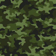 Naklejka premium Camouflage texture seamless pattern. Abstract modern military camo background for fabric and fashion textile print. Vector illustration.