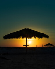 sunset on the beach