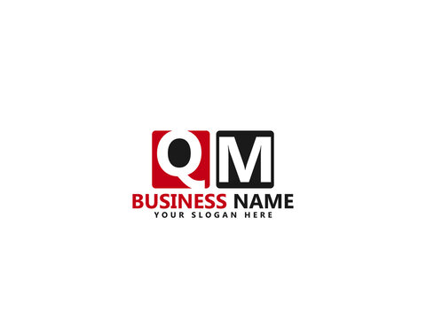 QM Q&M Letter Type Logo Image, qm Logo Letter Vector Stock